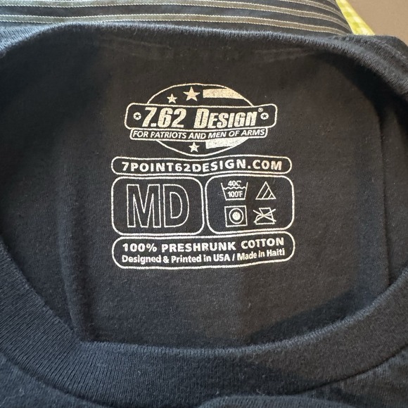 7.62 DESIGN DOUBLE TAP Black Tee Shirt Short Sleeve Mens Size Large - Picture 4 of 4